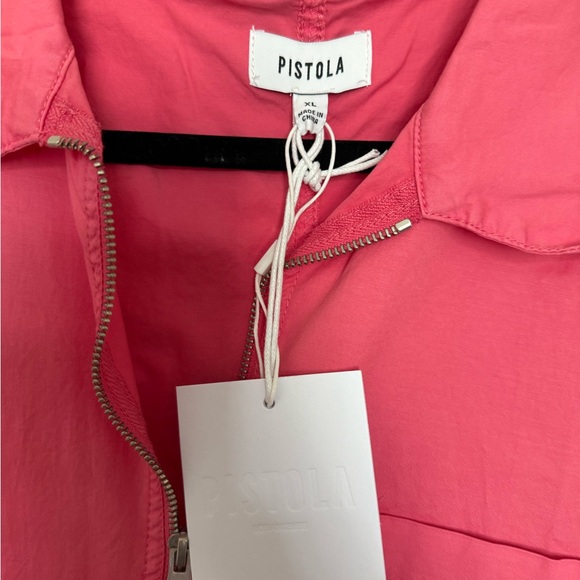 Pistola Pink Casual Jumpsuit with Short Sleeves - Picture 2 of 3